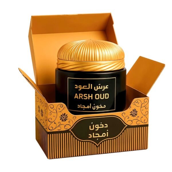 دخون أمجاد No.3 من عرش العود – بخور فاخر سلطاني مصنوع بعناية لعشاق الدخون الفاخر في سلطنة عمان.