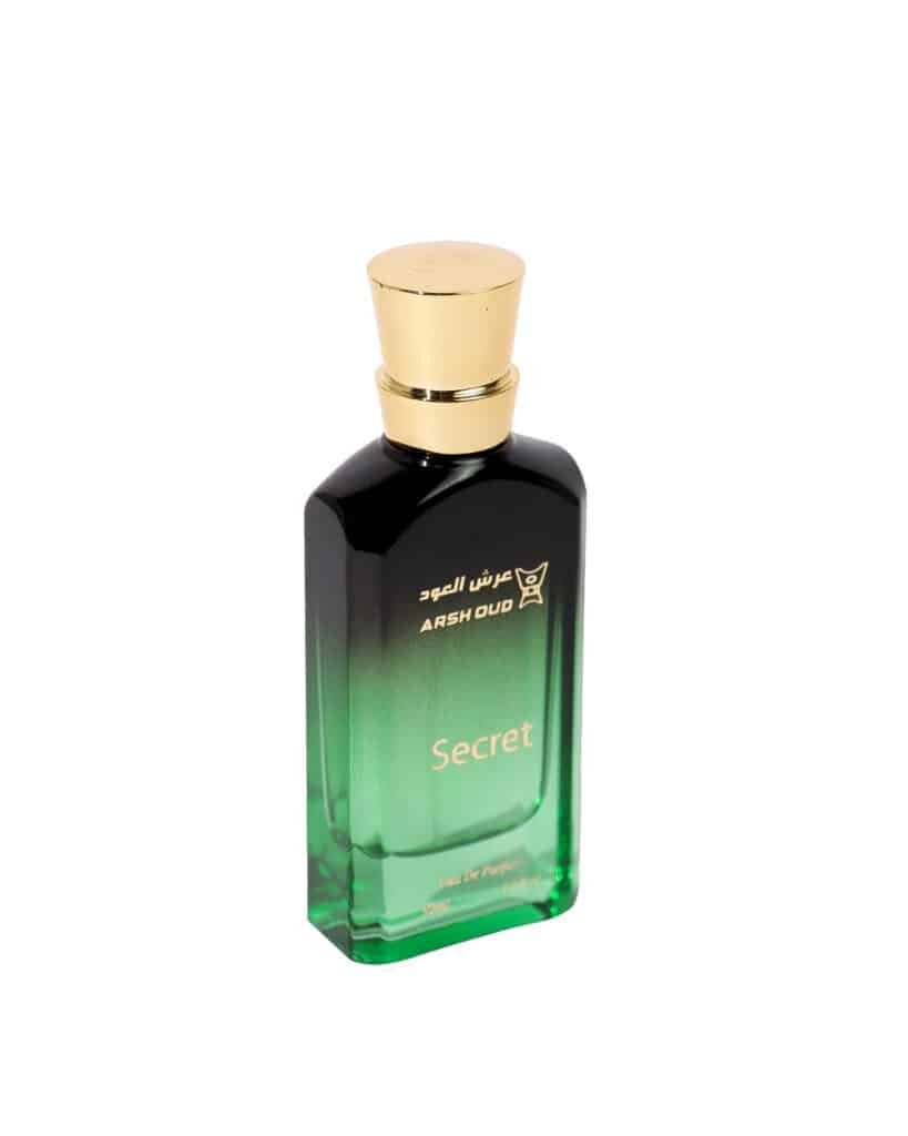 زجاجة عطر سيكرت50مل من عرش العود – عطر شرقي فاخر برائحة البرتقال والجريب فروت، مثالي لعشاق العطور الفاخرة في سلطنة عُمان.
